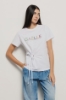 T shirt in jersey con ricamo • Bianco