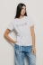 T shirt in jersey con ricamo • Bianco