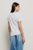 T shirt in jersey con ricamo • Bianco