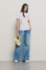 T shirt in jersey con ricamo • Bianco