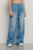 Pantalone palazzo chino straight • Blu