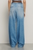 Pantalone palazzo chino straight • Blu