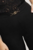Pantalone flaire in cady con morsetti • Nero