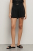 Short in cady con pinces sul davanti • Nero