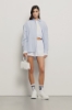Short in felpa con elastico e stampa • Bianco