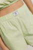 Short con elastici in popeline bastonetto • Lime