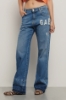 Pantalone boy low waist straight • Blu