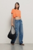 Pantalone boy low waist straight • Blu