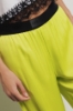 Pantalone morbido in raso • Giallo lime