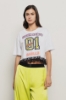 T shirt crop paricollo • Bianco