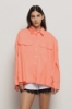 Camicia over con tasche in popeline • Arancio