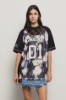 T-shirt paricollo raglan • Nero