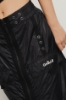 Gonna lunga in nylon zippata con stampa • Nero