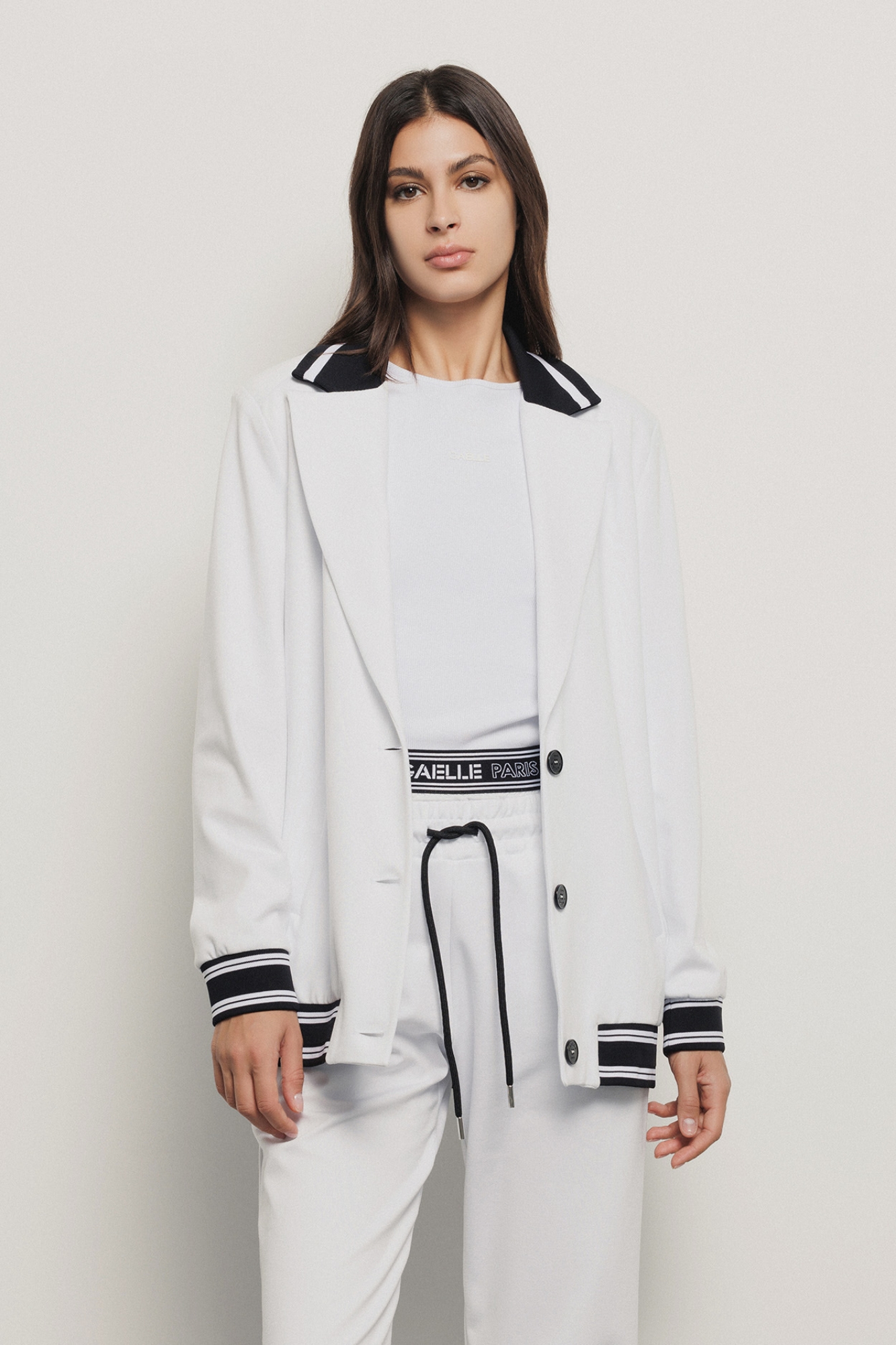 Giacca monopetto sportiva • Bianco
