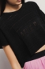 Crop in maglieria • Nero