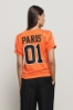 T-shirt scollo a v • Arancio