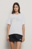 T-shirt paricollo con dettaglio apertura sul retro • Bianco