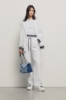 Reg shoulder strap denim a rombi applicazione metal logo • Denim light blu