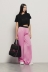 Maxi shopper con allover jacquard e logo in metallo • Nero