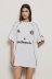 Maxi t-shirt paricollo con taglio raglan • Bianco