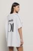 Maxi t-shirt paricollo con taglio raglan • Bianco