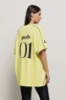 Maxi t-shirt paricollo con taglio raglan • Lime