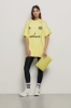 Maxi t-shirt paricollo con taglio raglan • Lime