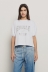 T shirt smanicata con arricciature sulle spalle • Bianco