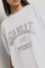 T shirt smanicata con arricciature sulle spalle • Bianco
