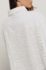 Camicia con inserto in macramè sul retro • Bianco