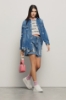 Top cropped logato • Madreperla-fucsia