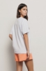 T shirt in jersey paricollo con stampa • Bianco