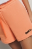 Short in felpa con cinto elastico e stampa • Arancio