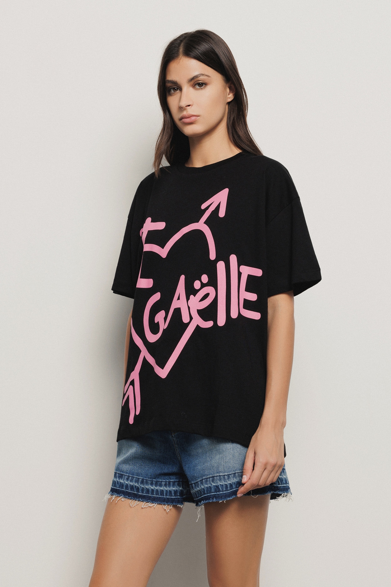 T shirt paricollo • Nero