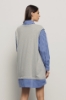 Abito corto all in one composto da maxi gilet • Grigio melange/azzuro scuro