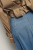 Trench corto oversize doppiopetto in gabardina • Safari