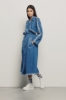 Trench lungo in denim • Blu