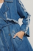 Trench lungo in denim • Blu