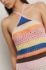Abito a righe multicolor • Multicolor rosa