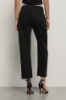 Pantalone boy straight con mix catene • Nero