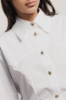 Camicia sfiancata in popeline con bottoni • Gesso