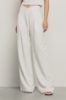 Pantalone a vita alta con riprese in cady • Gesso