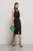 Mini hand bag con logo in metallo • Verde
