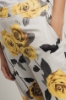 Pantalone a palazzo in raso stampato • Rose gialle