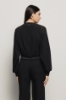 Giubbino zip con dettaglio tulle • Nero