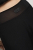 Pantalone dritto con dettaglio tulle in vita • Nero