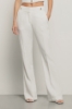 Pantalone a trombetta in cady • Gesso