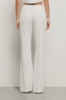 Pantalone a trombetta in cady • Gesso