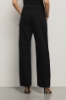 Pantalone boy over loose fit con catene strass • Nero