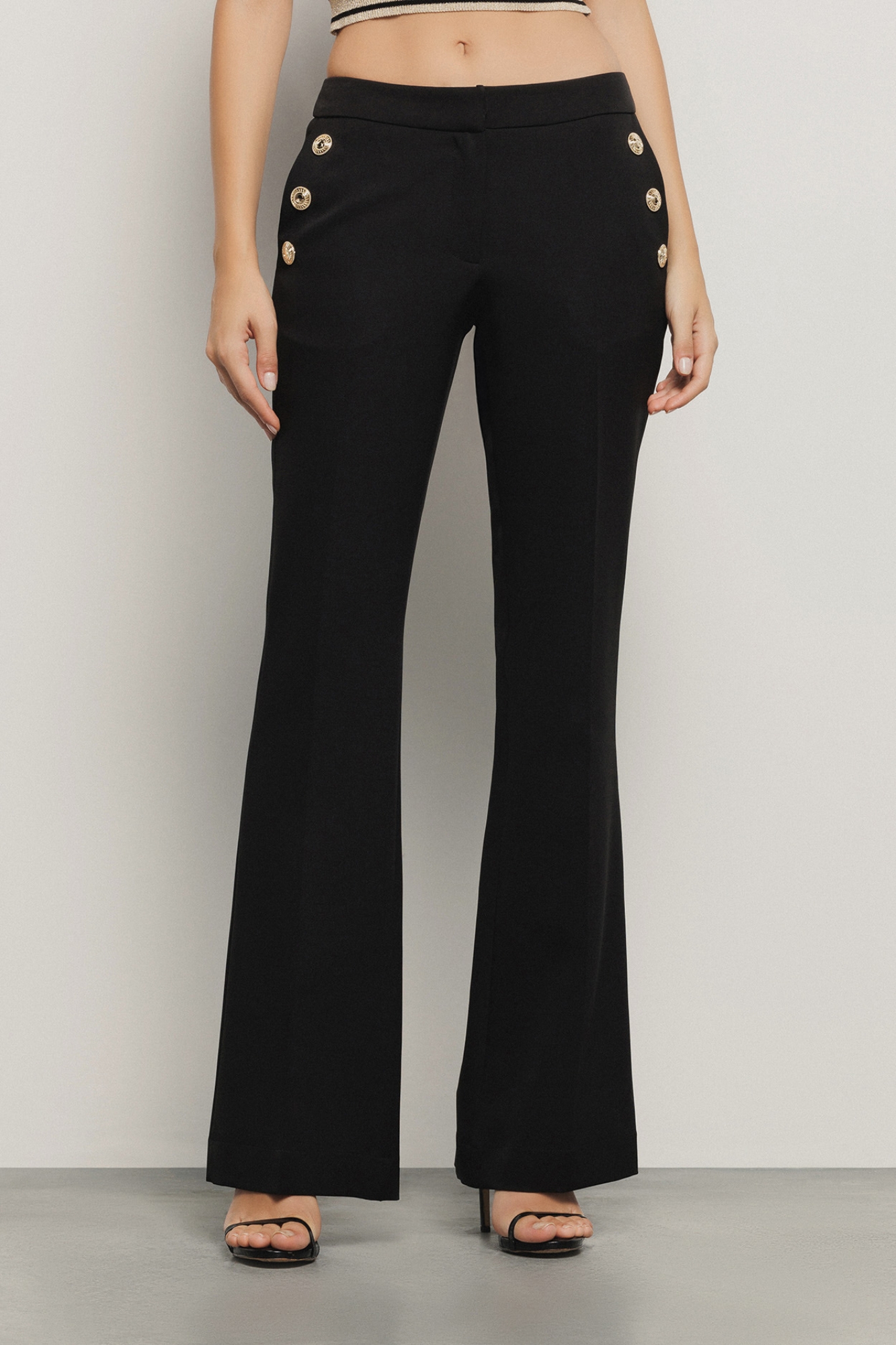 Pantalonea trombetta in cady • Nero